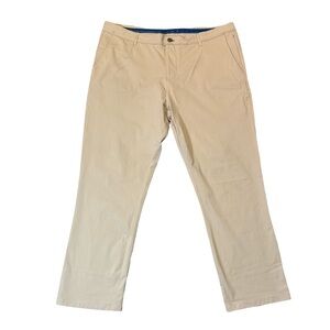 Twillory mens 40x32 beige tailored fit performance flat front golf pants EUC